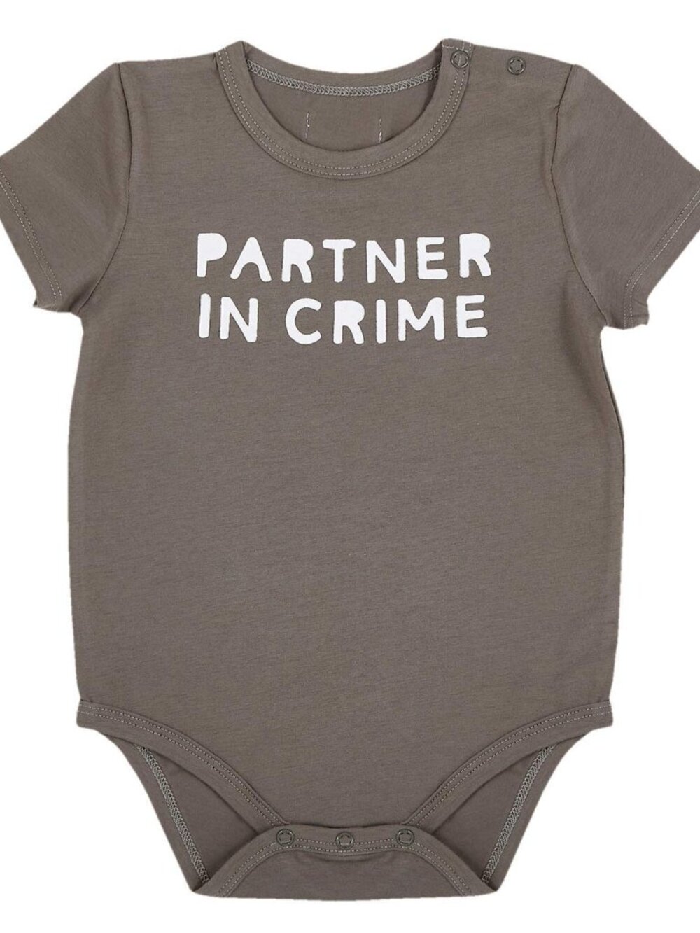 Stephan Baby : Baby Boy "Partner In Crime" One Piece Body Suit Size 6-12 M NEW